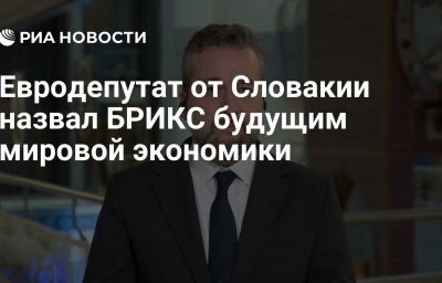 Евродепутат от Словакии назвал БРИКС будущим мировой экономики