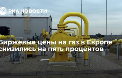 Биржевые цены на газ в Европе снизились на пять процентов