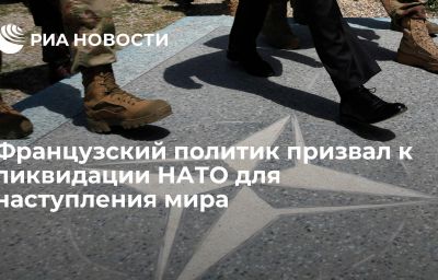 Французский политик призвал к ликвидации НАТО для наступления мира