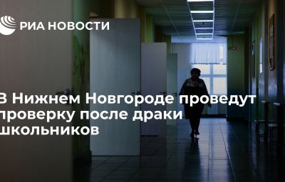 В Нижнем Новгороде проведут проверку после драки школьников