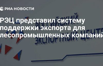 РЭЦ представил систему поддержки экспорта для лесопромышленных компаний