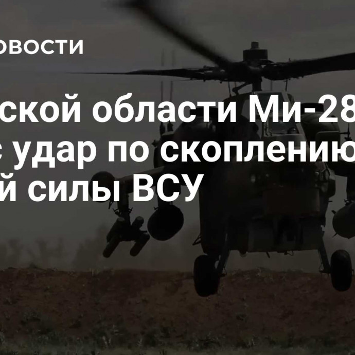 В Курской области Ми-28 нанес удар по скоплению живой силы ВСУ