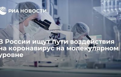 В России ищут пути воздействия на коронавирус на молекулярном уровне