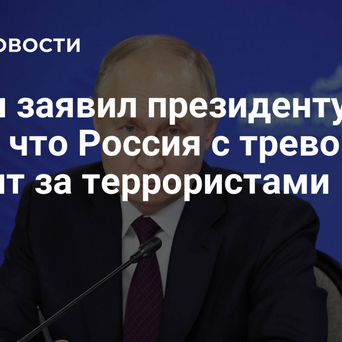 Путин заявил президенту Чада, что Россия с тревогой следит за террористами