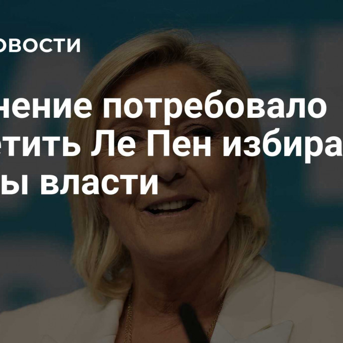 Обвинение потребовало запретить Ле Пен избираться в органы власти