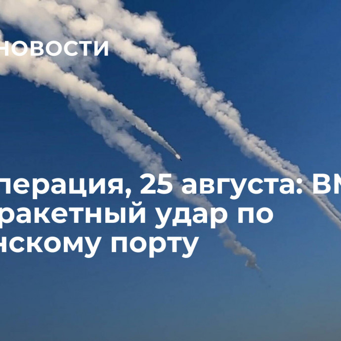 Спецоперация, 25 августа: ВМФ нанес ракетный удар по украинскому порту