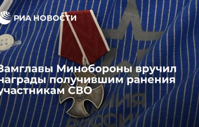 Замглавы Минобороны вручил награды получившим ранения участникам СВО