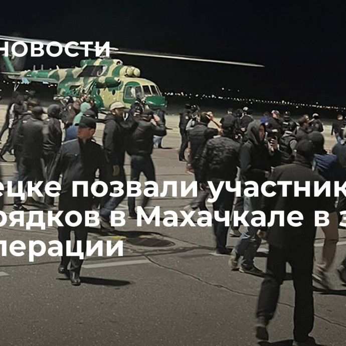 В Донецке позвали участников беспорядков в Махачкале в зону спецоперации