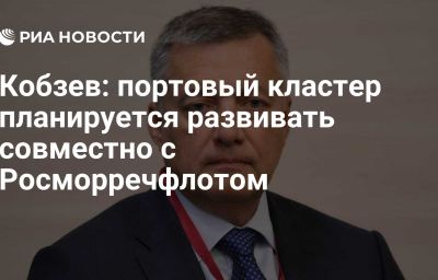 Кобзев: портовый кластер планируется развивать совместно с Росморречфлотом