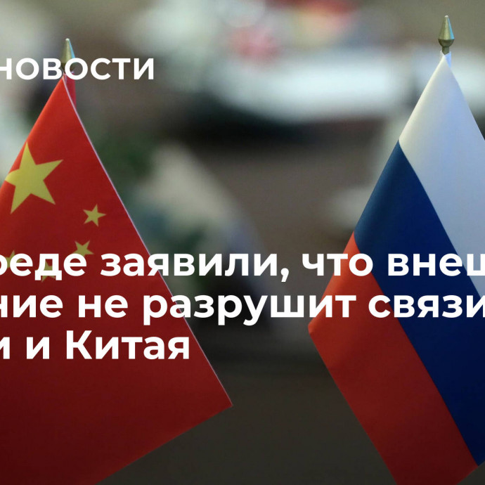 В Совфеде заявили, что внешнее давление не разрушит связи России и Китая