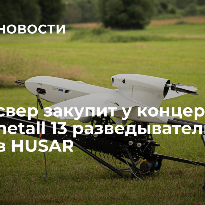 Бундесвер закупит у концерна Rheinmetall 13 разведывательных дронов HUSAR