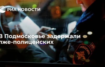 В Подмосковье задержали лже-полицейских