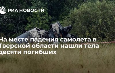 На месте падения самолета в Тверской области нашли тела десяти погибших