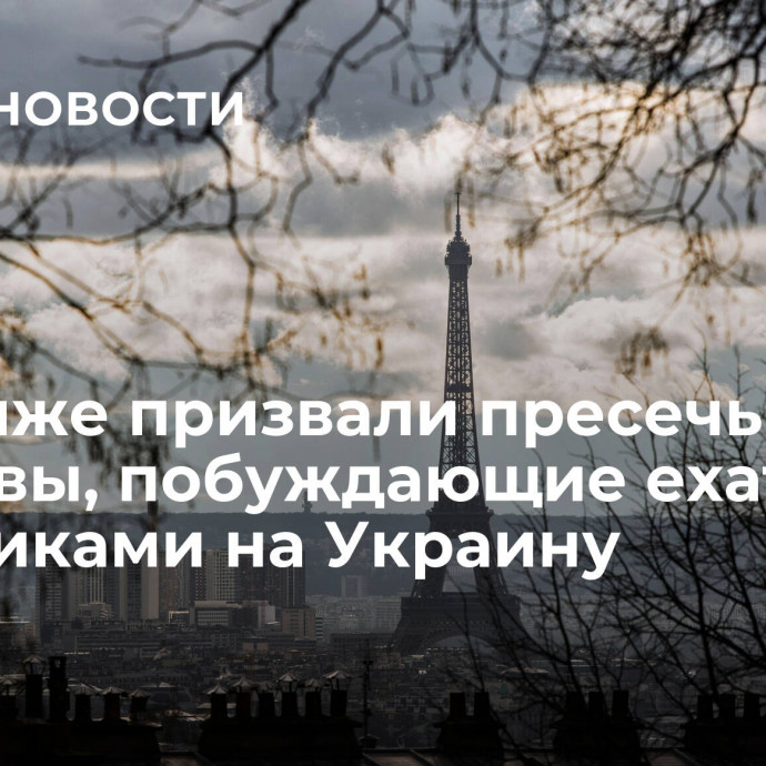 В Париже призвали пресечь призывы, побуждающие ехать наемниками на Украину