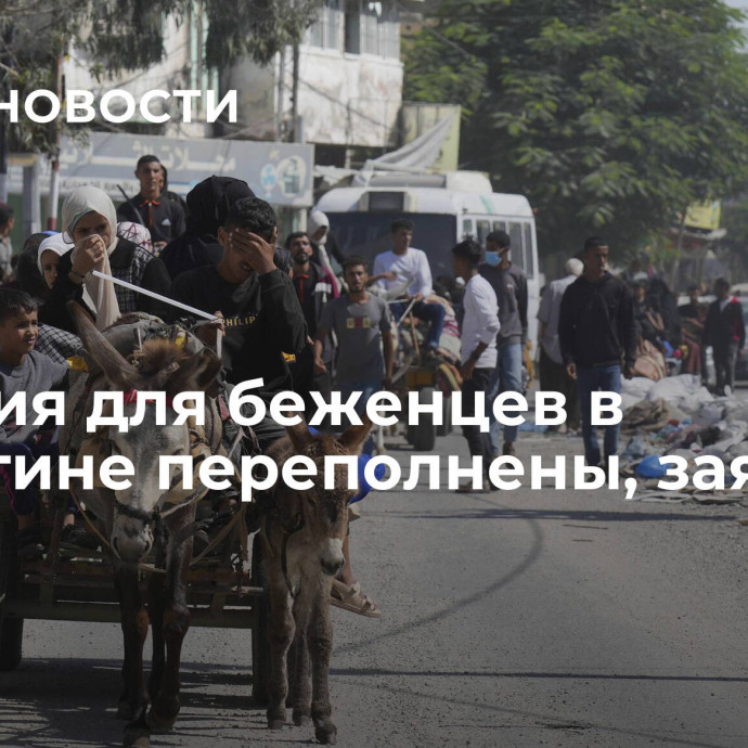 Укрытия для беженцев в Палестине переполнены, заявили в ООН