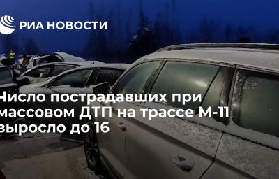 Число пострадавших при массовом ДТП на трассе M-11 выросло до 16