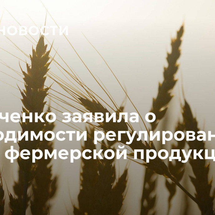 Абрамченко заявила о необходимости регулирования сферы фермерской продукции