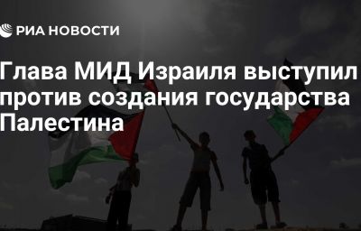 Глава МИД Израиля выступил против создания государства Палестина