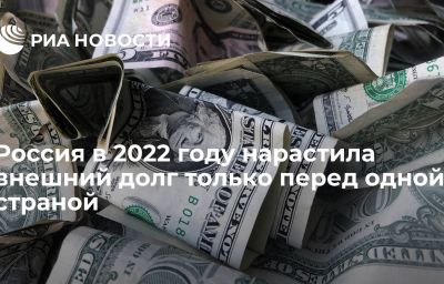 Россия в 2022 году нарастила внешний долг только перед одной страной