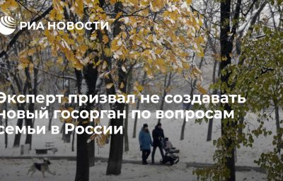 Эксперт призвал не создавать новый госорган по вопросам семьи в России