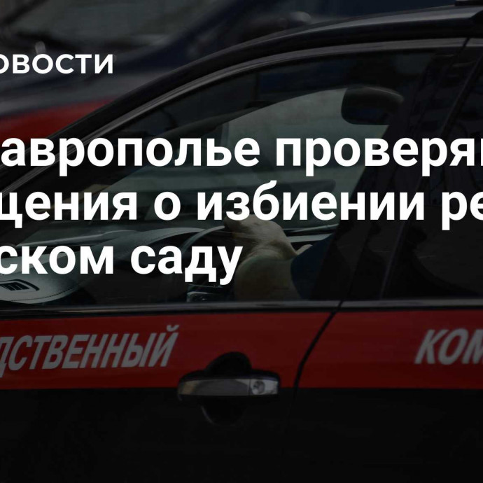 На Ставрополье проверяют сообщения о избиении ребенка в детском саду