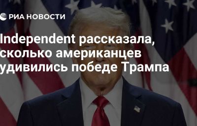 Independent рассказала, сколько американцев удивились победе Трампа