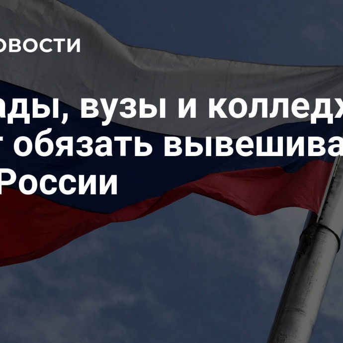 Детсады, вузы и колледжи могут обязать вывешивать флаг России