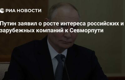 Путин заявил о росте интереса российских и зарубежных компаний к Севморпути