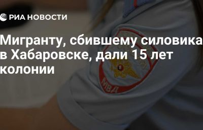 Мигранту, сбившему силовика в Хабаровске, дали 15 лет колонии