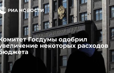 Комитет Госдумы одобрил увеличение некоторых расходов бюджета