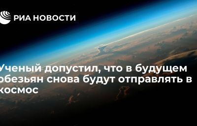 Ученый допустил, что в будущем обезьян снова будут отправлять в космос