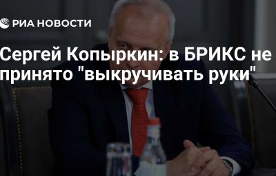 Сергей Копыркин: в БРИКС не принято "выкручивать руки"