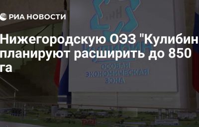 Нижегородскую ОЭЗ "Кулибин" планируют расширить до 850 га