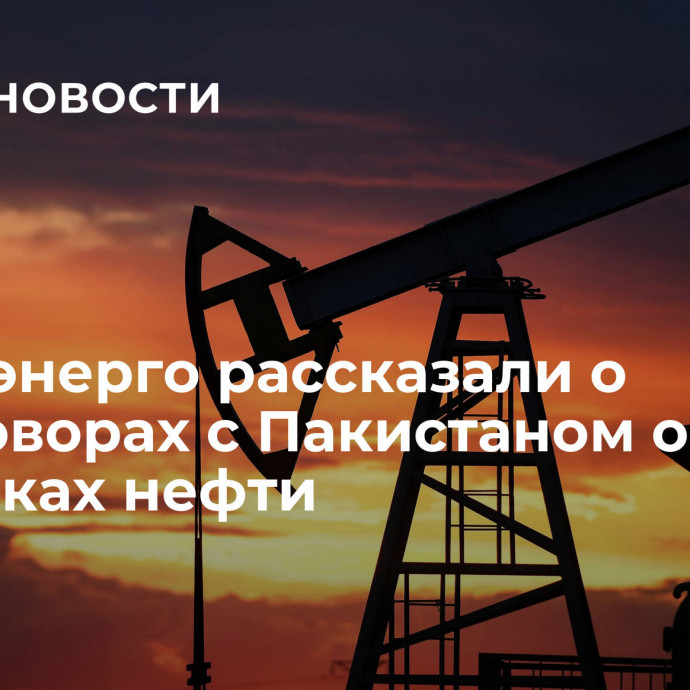 В Минэнерго рассказали о переговорах с Пакистаном о поставках нефти