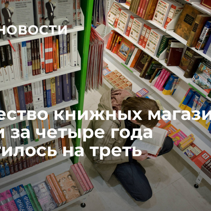 Количество книжных магазинов в России за четыре года сократилось на треть