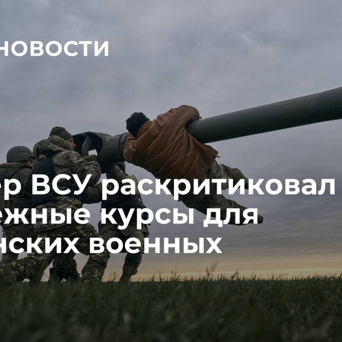 Офицер ВСУ раскритиковал зарубежные курсы для украинских военных