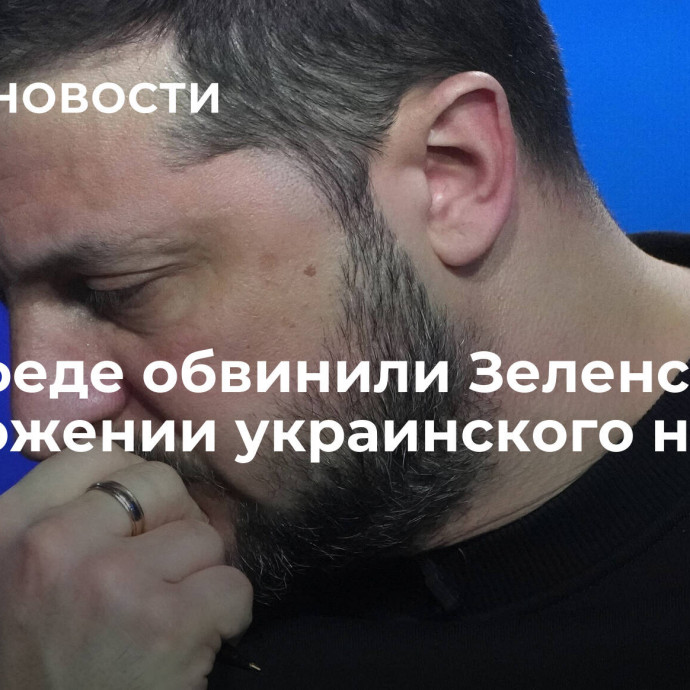 В Совфеде обвинили Зеленского в уничтожении украинского народа