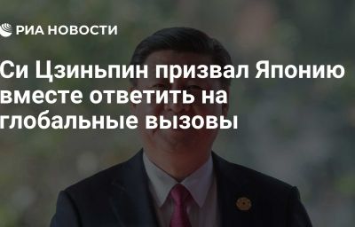 Си Цзиньпин призвал Японию вместе ответить на глобальные вызовы