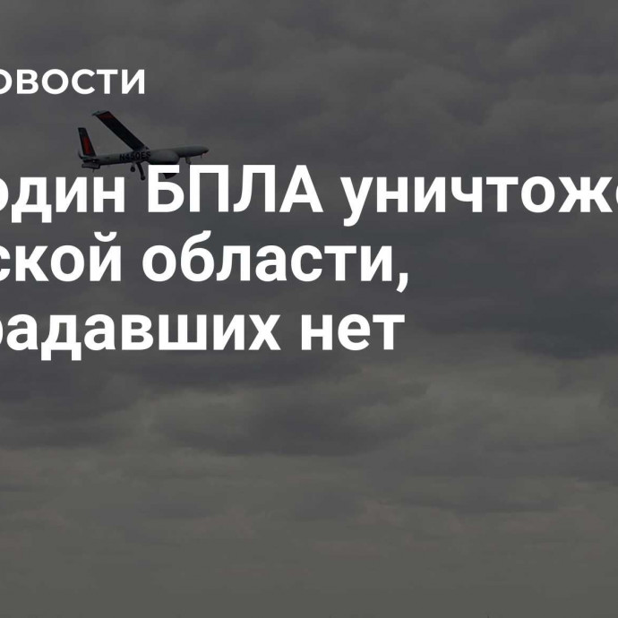 Еще один БПЛА уничтожен в Брянской области, пострадавших нет