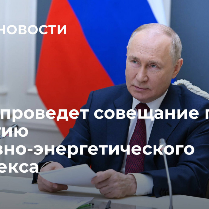 Путин проведет совещание по развитию топливно-энергетического комплекса