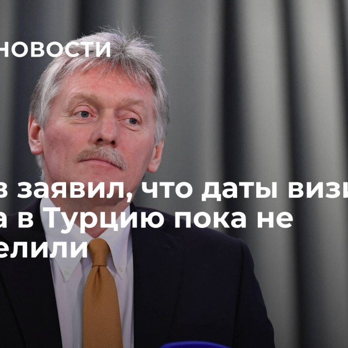 Песков заявил, что даты визита Путина в Турцию пока не определили