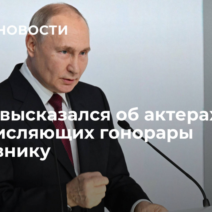 Путин высказался об актерах, перечисляющих гонорары противнику