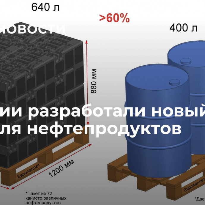 В России разработали новый вид тары для нефтепродуктов