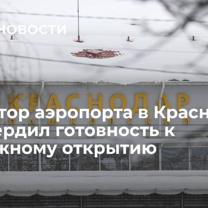 Директор аэропорта в Краснодаре подтвердил готовность к возможному открытию