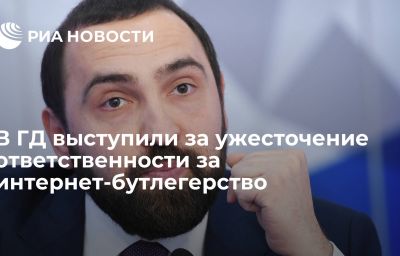 В ГД выступили за ужесточение ответственности за интернет-бутлегерство