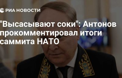 "Высасывают соки": Антонов прокомментировал итоги саммита НАТО