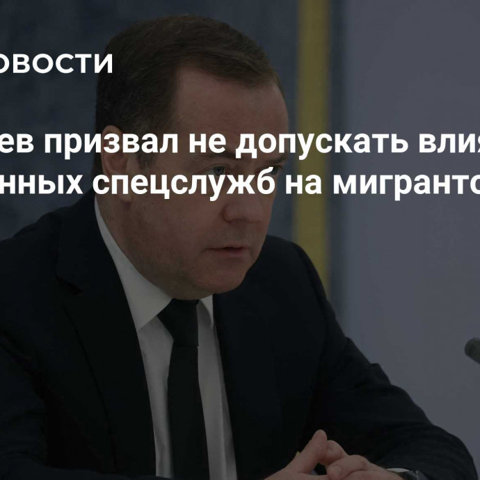 Медведев призвал не допускать влияния иностранных спецслужб на мигрантов