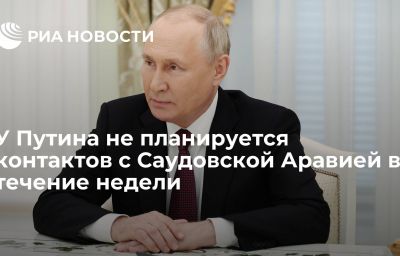 У Путина не планируется контактов с Саудовской Аравией в течение недели