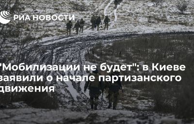 "Мобилизации не будет": в Киеве заявили о начале партизанского движения