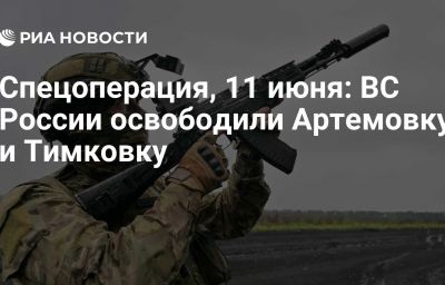 Спецоперация, 11 июня: ВС России освободили Артемовку и Тимковку